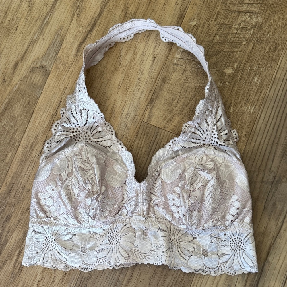 Aerie Lace Halter Bralette Size Medium